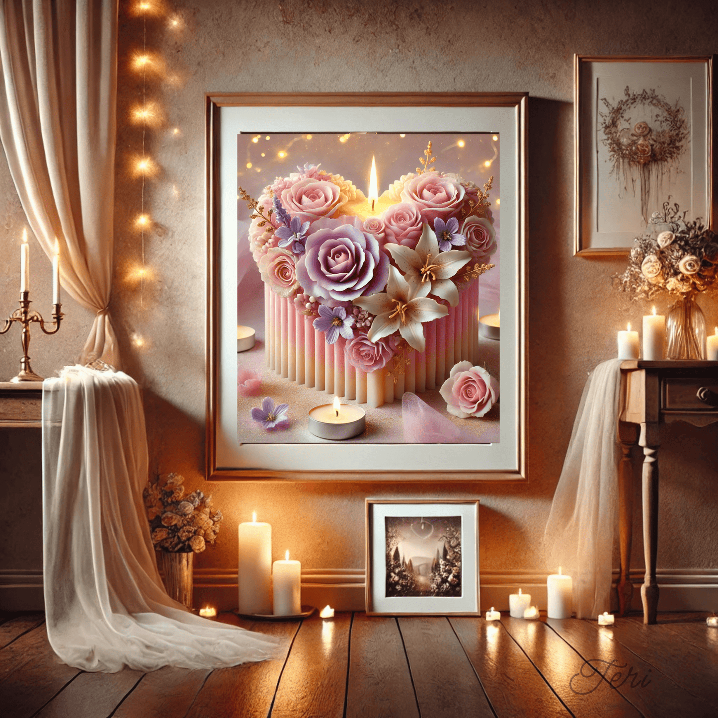 Blooming Garden Candle Art - Digital Download - Tanglenami