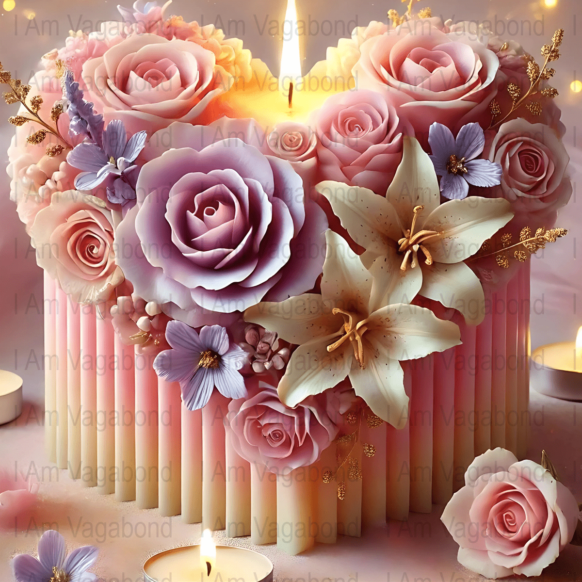 Blooming Garden Candle Art - Digital Download - Tanglenami