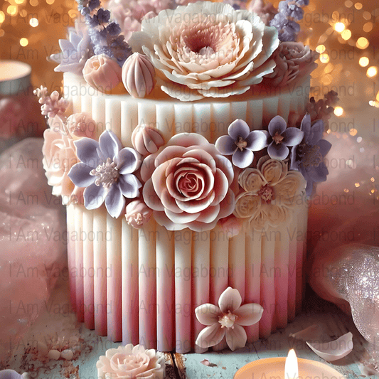 Blooming Garden Candle Art - Digital Download - Tanglenami