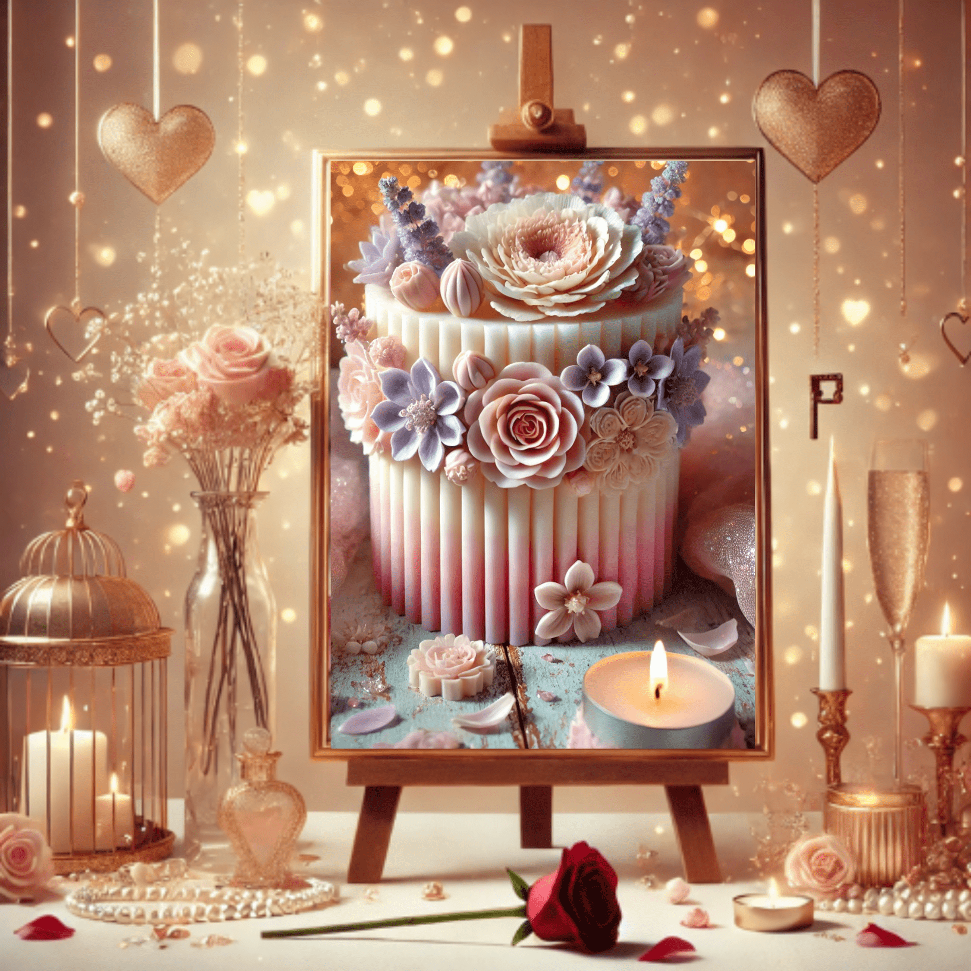 Blooming Garden Candle Art - Digital Download - Tanglenami