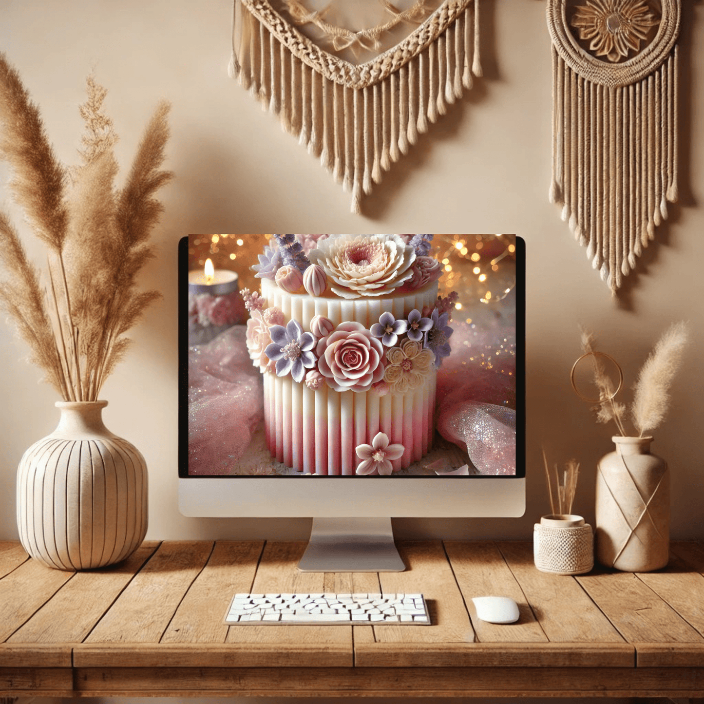 Blooming Garden Candle Art - Digital Download - Tanglenami