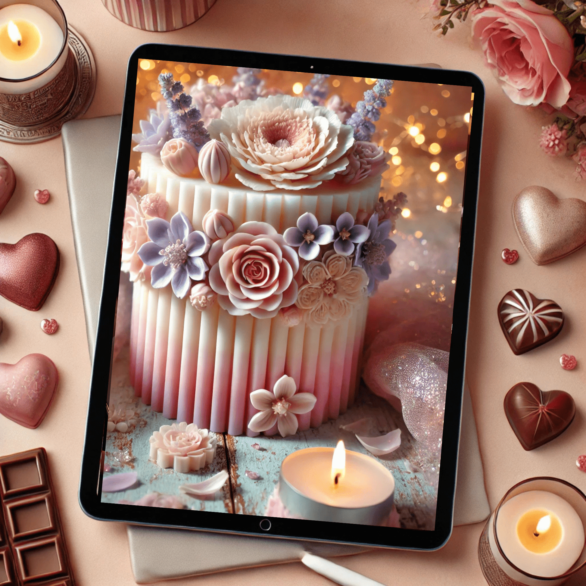 Blooming Garden Candle Art - Digital Download - Tanglenami