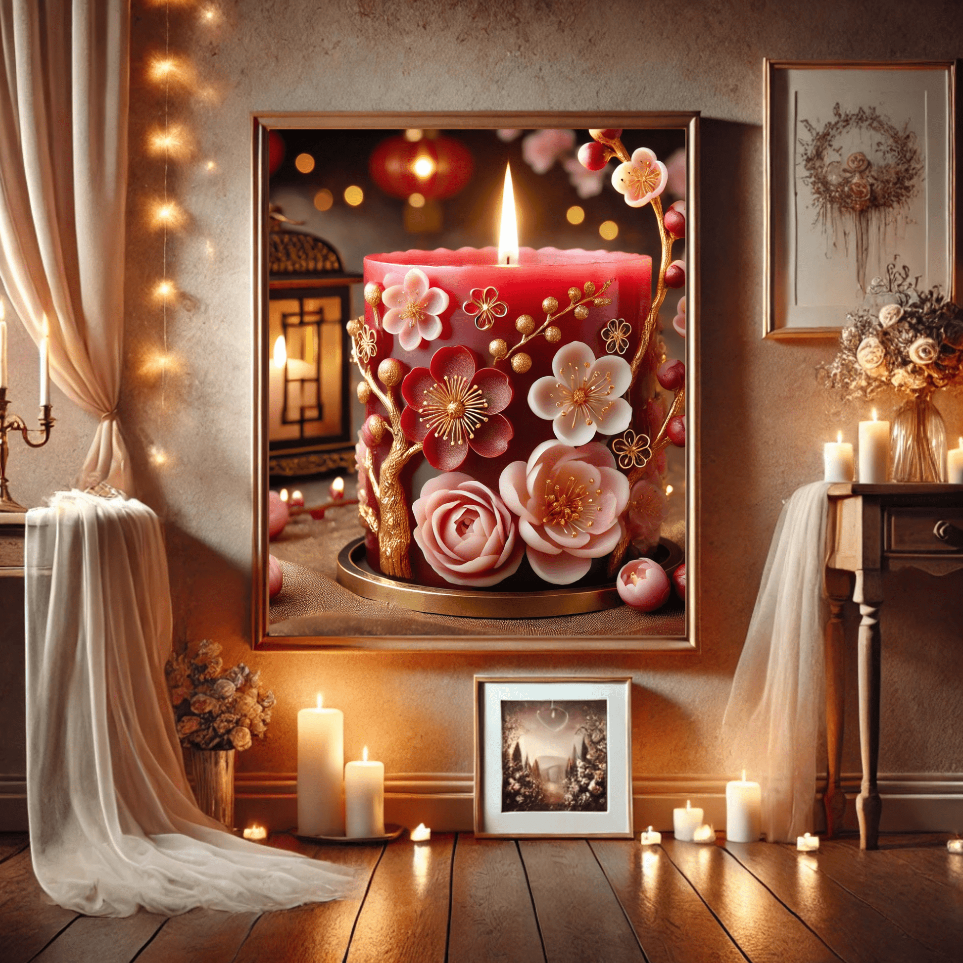 Blooming Garden Candle Art - Digital Download - Tanglenami