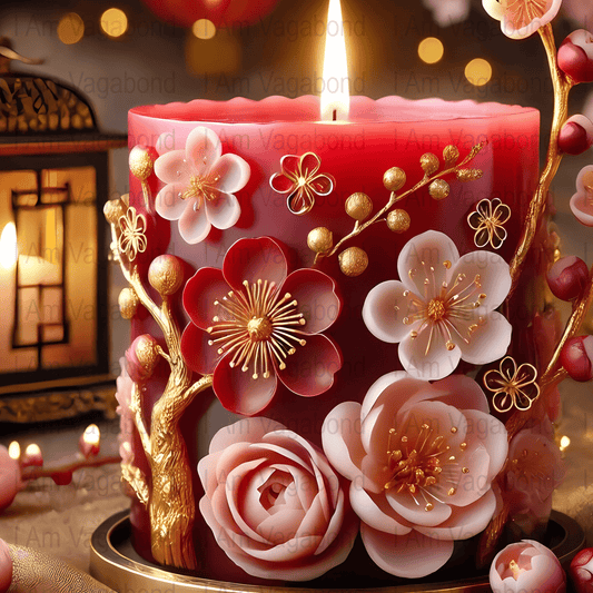 Blooming Garden Candle Art - Digital Download - Tanglenami