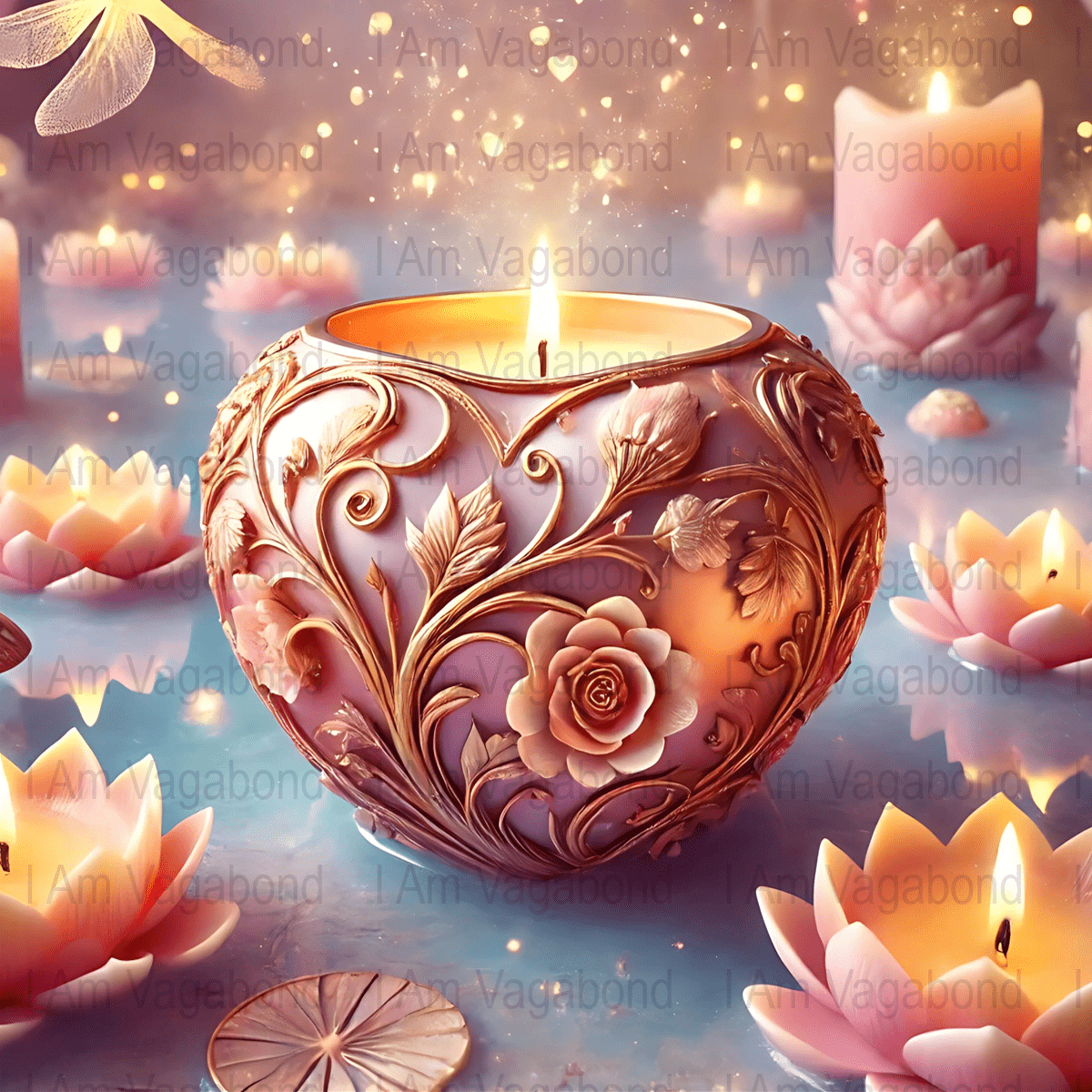 Blooming Garden Candle Art - Digital Download - Tanglenami