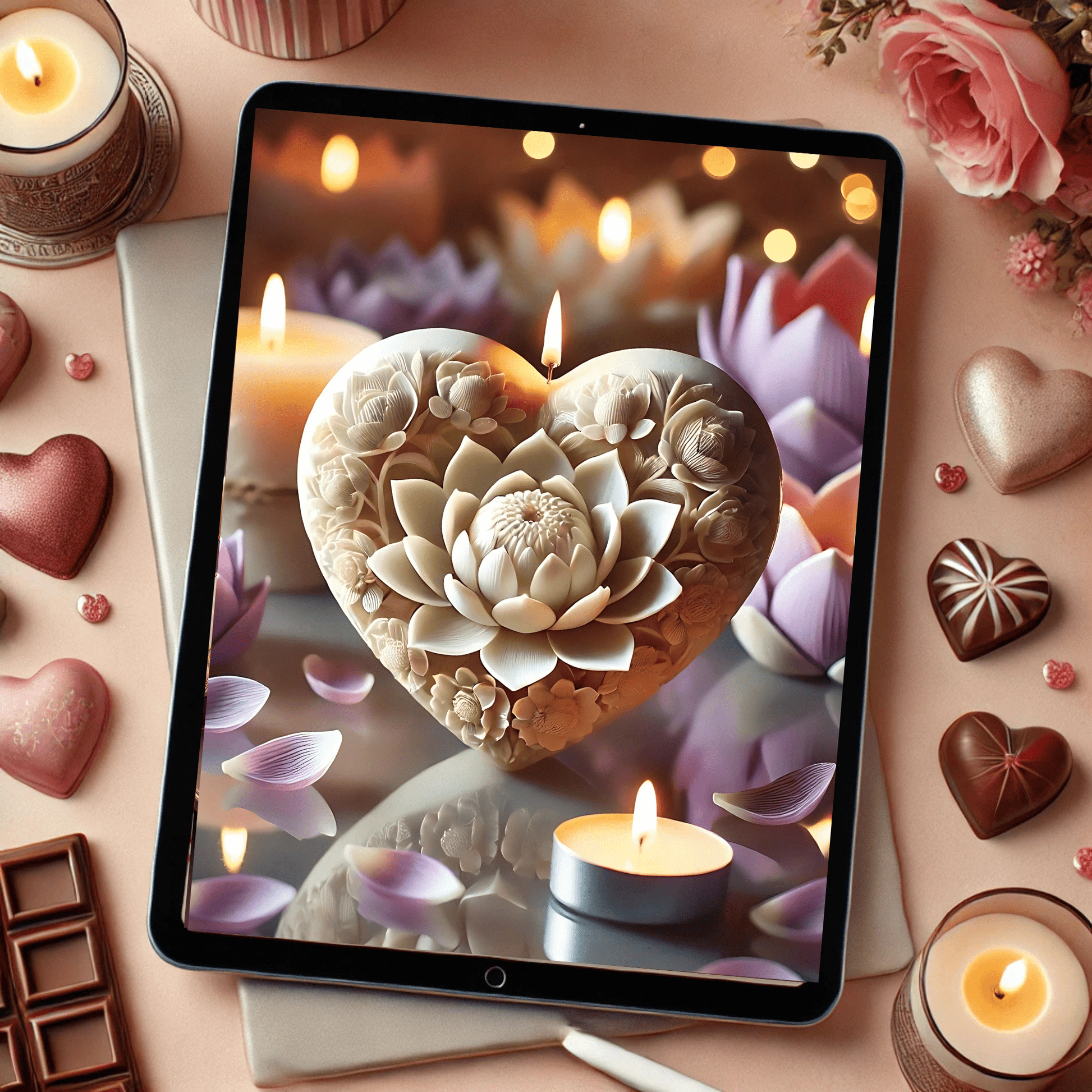 Blooming Garden Candle Art - Digital Download - Tanglenami