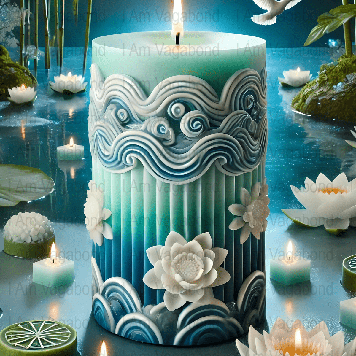 Blooming Garden Candle Art - Digital Download - Tanglenami